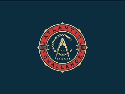 Atlantic Challenge Logo atlantic branding challange design flat style illustration logo logotype ocean regatta vector yachting