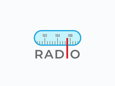 Radio logo for fun branding design flat style logo logotype radio vector