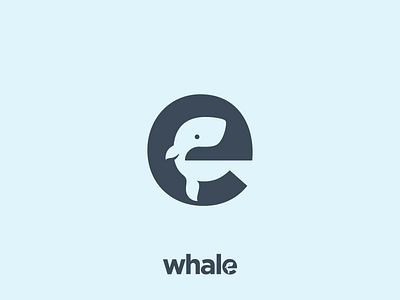 Whale! Lettermark made for fun :-)