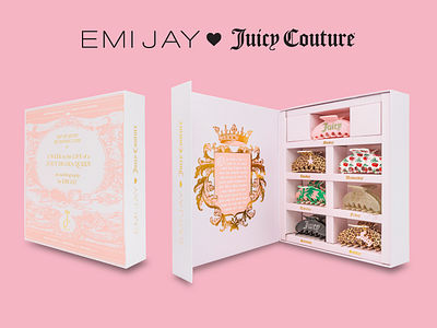 Emi Jay x Juicy Couture Packaging Layout + Design branding design fashion graphic design illustration layout logo packaging typography