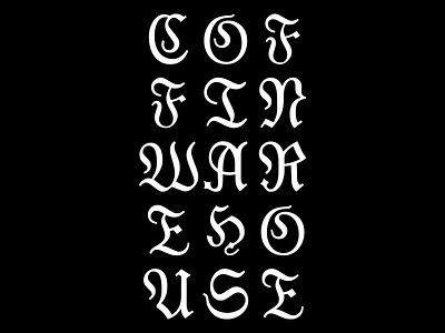 COFFIN WAREHOUSE logo branding design graphic design layout logo typography vector