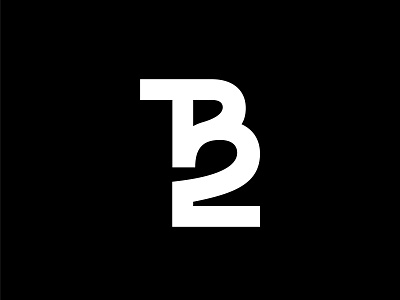 TB2 Monogram 2 black and white grid grid logo monogram monogram logo stamp typography