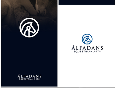 Alfadans artnoise horse horse logo minimalis minimalist logo training