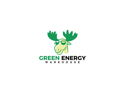 Green Energy animal artnoise company company logo concept deer deer head design dribbble fun logo moose moose head vector