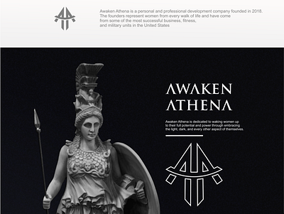 Awaken Athena business company company logo concept design lettering logo logo design logotype typo wordmark