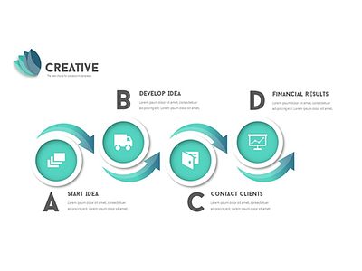 Creative - Infographic Slide bussines clean colors creative infographics powerpoint