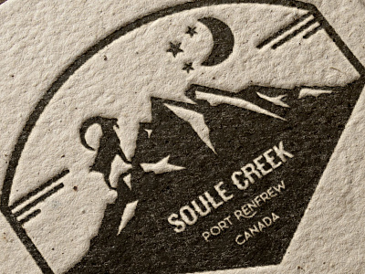 Soule Creek badge identity letterpress logo wilderness