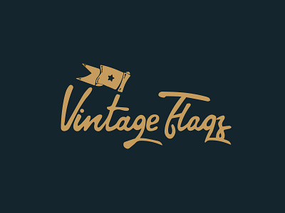 Vintage Flags Restoration Co branding flag logo restoration vintage