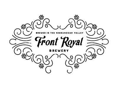 Front Royal Brewery beer branding brewery crown hops logo royal