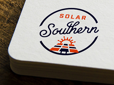 Solar Southern branding eco energy green logo orange solar southern