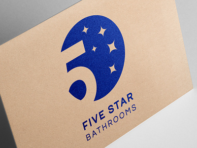 Five Star Bathrooms architecture blue branding building five interior logo renovation sky star