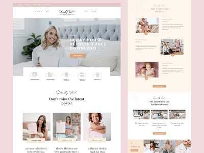 Blog design blog design blog home blog ui blog ux female design female ui female web design pink design pink web design pink website ui web design