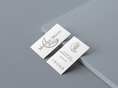 Logo Design - Misted Moon Bakery branding business business card design graphic design logo stationary set