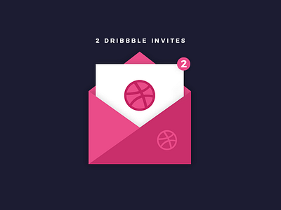2x Dribbble Invites brand cool design draft dribbble follow graphic inspiration invite invites like logo