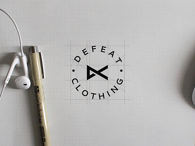 Defeat Clothing brand branding clothing creative dribble grid hire identity illustration illustrator inspiration logo