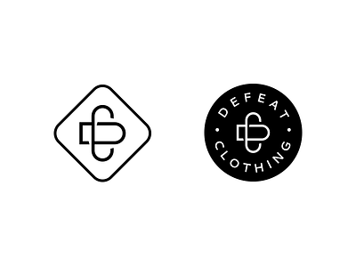 Defeat Clothing badge concept cool creative hire idea illustrator inspiration inspire logo monogram photoshop