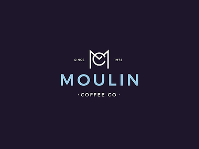 Moulin Coffee Co. brand branding cafe coffee design identity logo logo design logotype mark monogram word mark