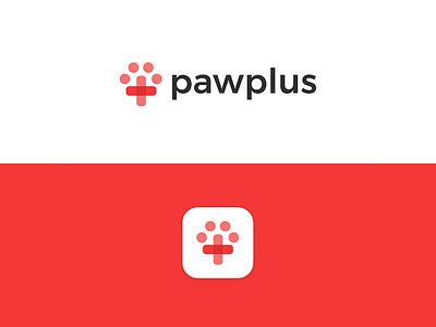 Pawplus Logo design icon identity logo logo design logo mark logotype mark monogram paw typeface
