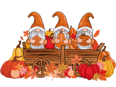 Fall Season branding design graphic design illustration textiles vector wallpaper wooden carriage