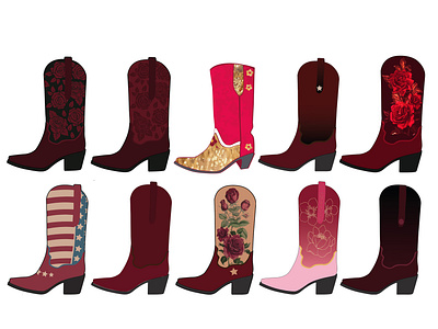 Cowgirl Princess - Cowgirl Boots Clipart