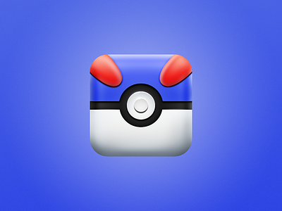 Daily UI 005 - Great Ball App Icon 005 app childhood daily ui dailyui icon nintendo poke ball pokeball pokemon set