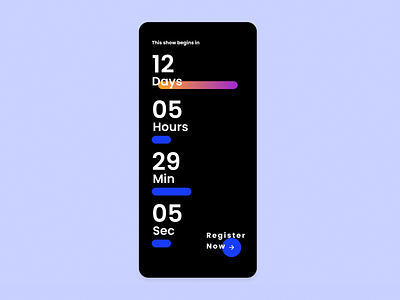 Daily UI - Count down timer Day 14 #dailyui countdowntimer dailyui day14 design ui uidesign ux