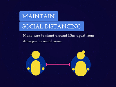 Social Distancing 2d animation branding corona coronavirus covid19 design flat icon illustration illustrations illustrator loop people social distancing social network vector