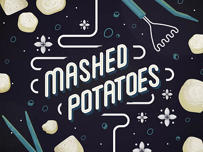 Mashed Potatoes!! 2d after effects animated animation branding design flat gif icon illustration illustrator logo loop mashed potatoes plant based potato recipe vector vector illustration vegan