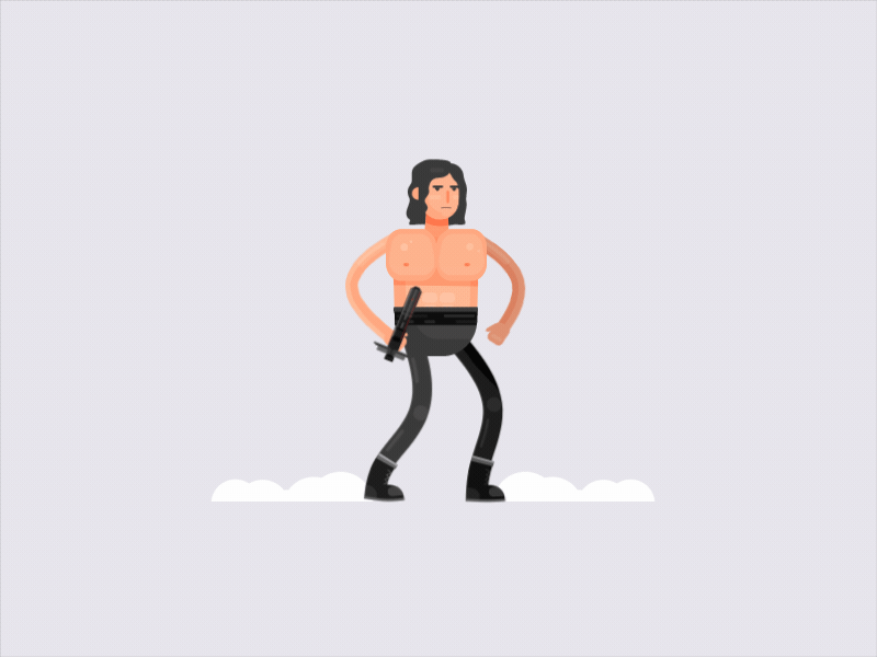 Ben Swolo 2d after effects animation character design flat icon illustration kylo ren man star wars swolo