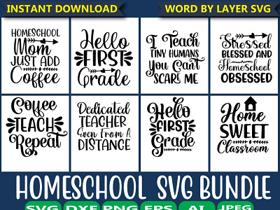 Homeschool svg bundle