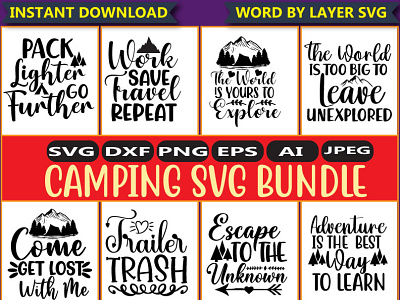 Camping svg bundle