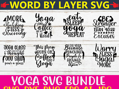 Yoga svg bundle branding logo motion graphics t shirt