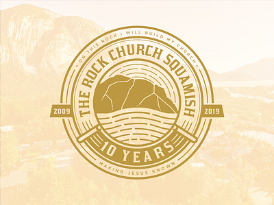 The Rock Church Anniversary aaron brink anniversary badge church mountain ocean squamish the chief water