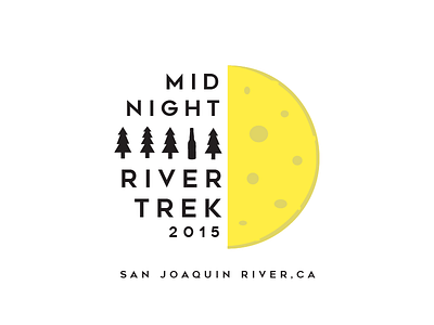 Midnight River Trek apparel beer logo moon river tree