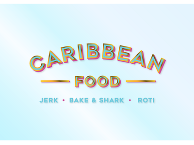 Caribbean Food ad caribbean foil food glare glass jerk window