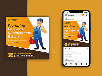 Plumber or Plumbing Social Media Banner