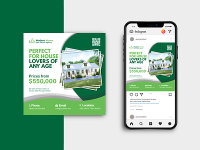 Real Estate Green Social Media Banner