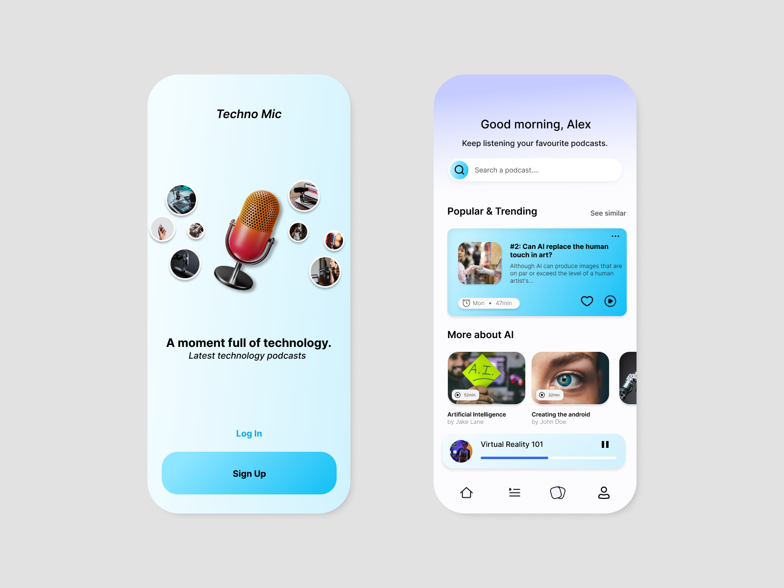 Podcast App UI Design with Figma by Tolga Oguz on Dribbble