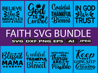 Faith svg bundle animation branding dxf graphic design logo png svg vector