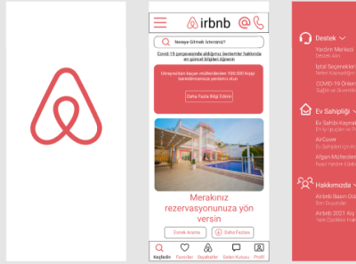 Airbnb Mobil App ui