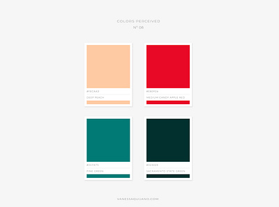 Colors Perceived No 08 brand brand identity branding color design green identity inspiration minimal palette red