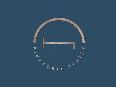 PICAPORTE REALTY BADGE artdeco brand brand identity branding design identity logo real estate realty