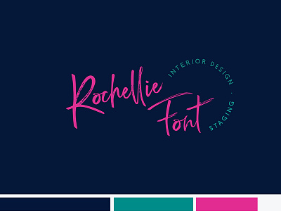 Rochellie Font Alternate Logo badge interior design brand identity branding logo