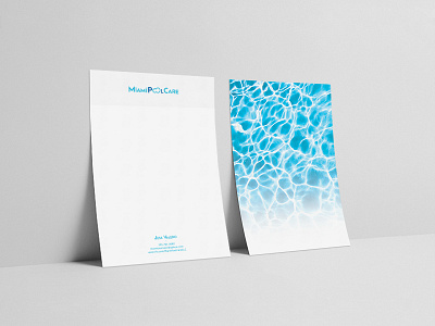 Letterhead Mockup for MPC icon letterhead logo miami mockup pool water