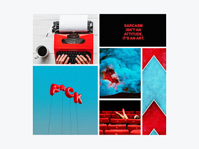 Moodboard | Sabrina Llenza black blue brand branding design identity moodboard red