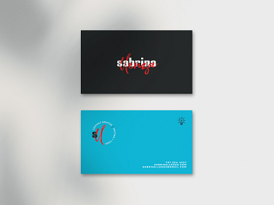 Sabrina Llenza Business Card Mockup badge brand brand identity branding business cards design icon identity inspiration logo stationary type typography