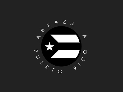 Abraza A Puerto Rico Badge badge black design flag flags icon logo puertorico vector