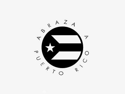 Abraza A Puerto Rico Logo badge branding design icon logo type typography