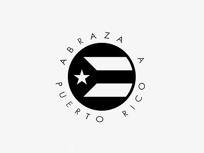 Abraza A Puerto Rico Logo badge branding design icon logo type typography