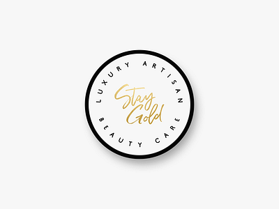 Slogan Badge for Qi Xi badge black brand brand identity branding design gold gold foil icon identity inspiration logo type typography